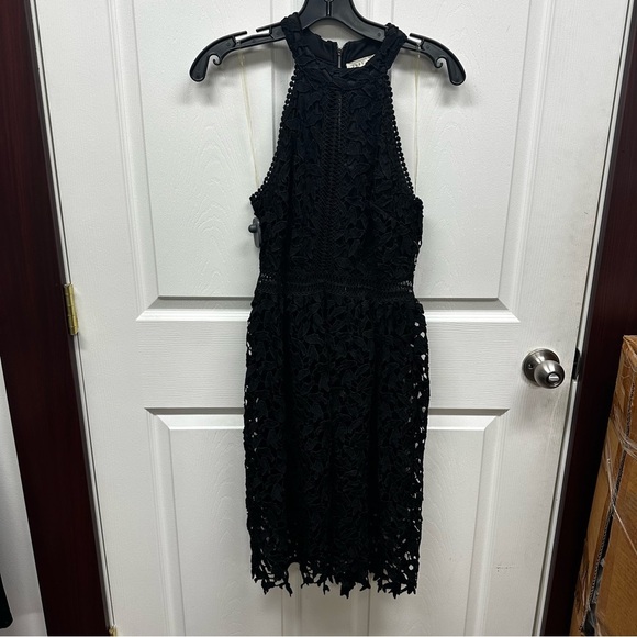 Elegant Black Lace Dress - Picture 1 of 8